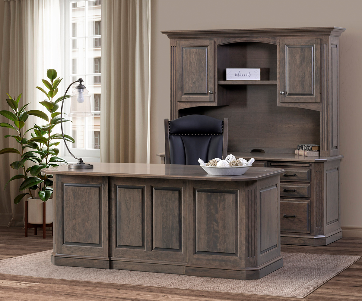 Buckingham U-Shape Desk and Hutch - Image 5