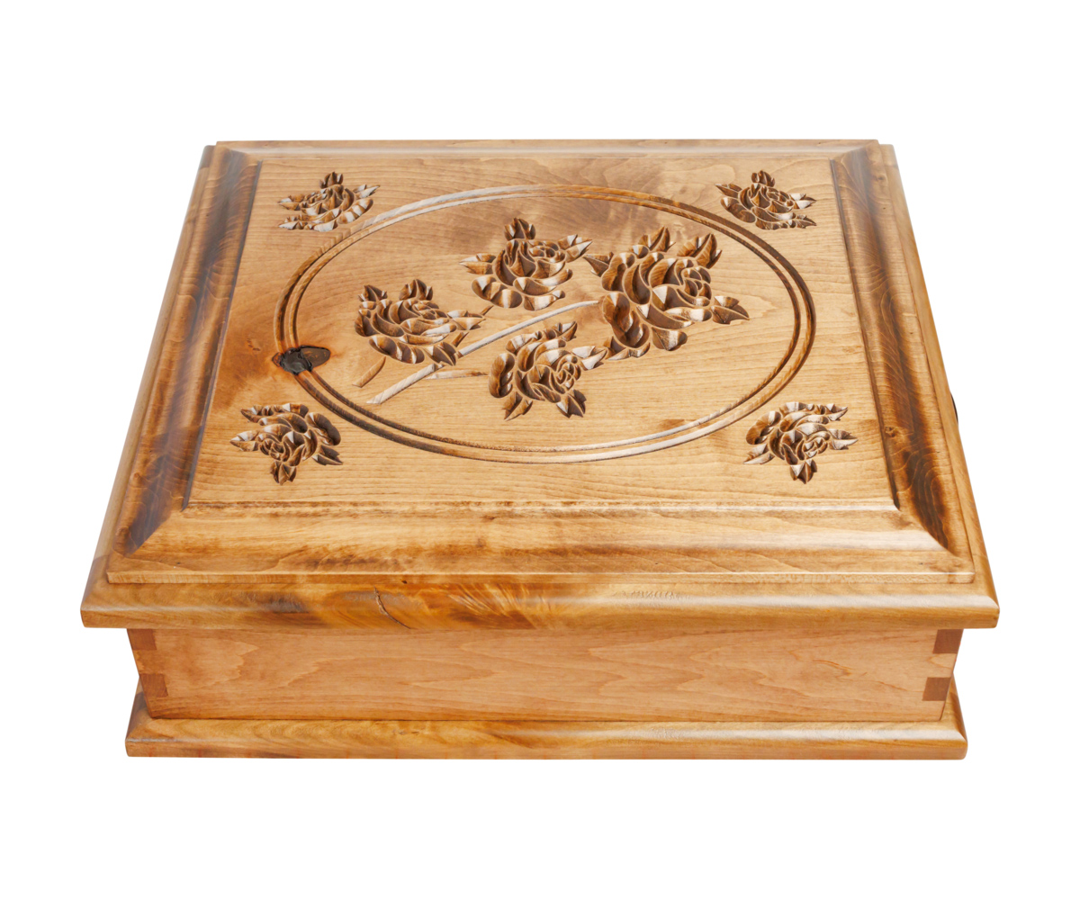 Silverware Chest With Rose Lid