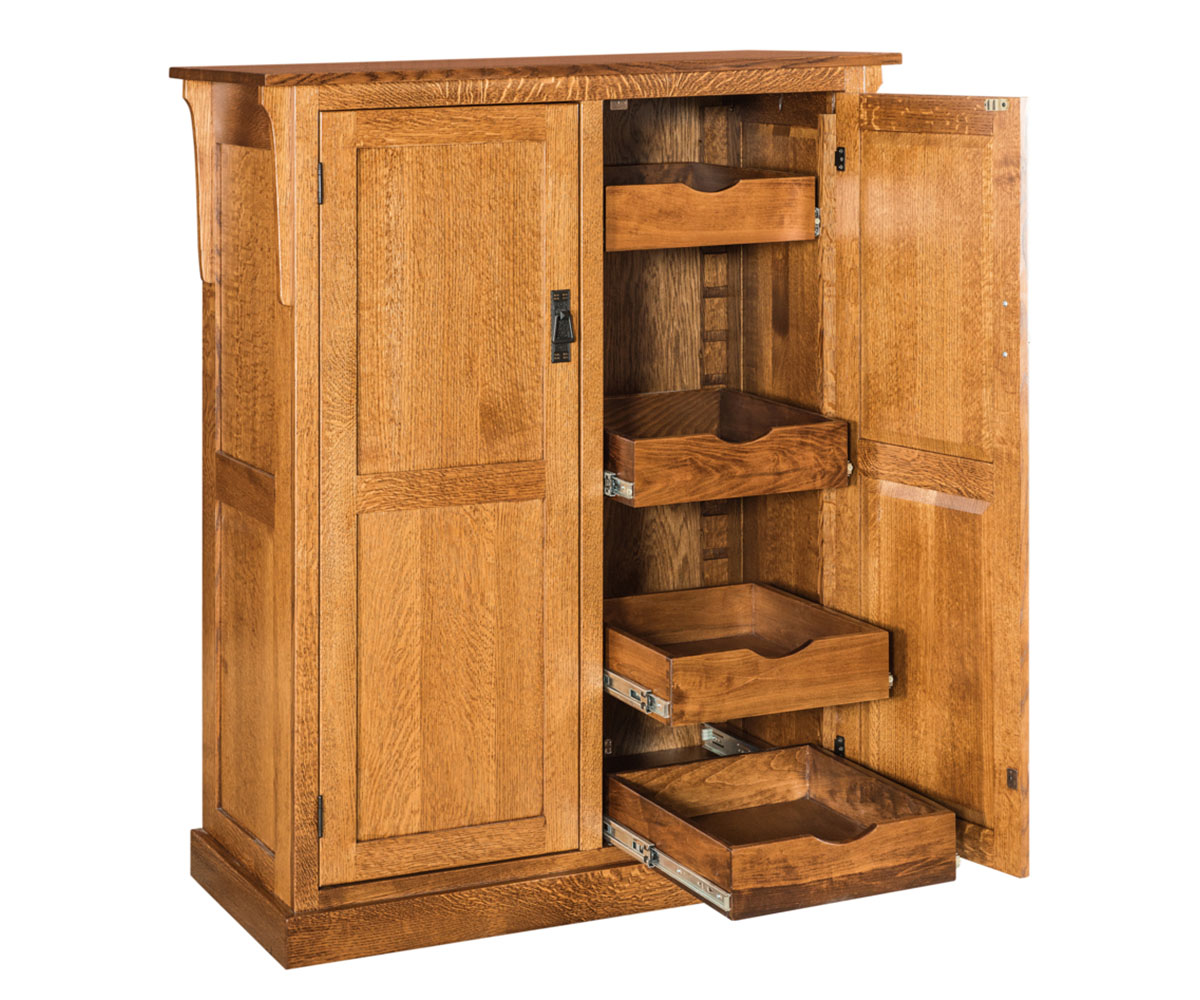Midway Mission Pantry With Shelves And Drawers