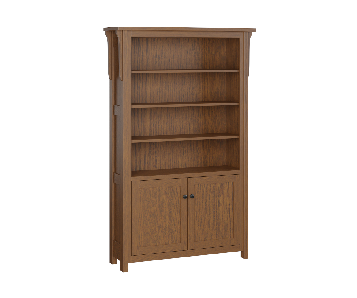 Boston Bookcase with Bottom Doors