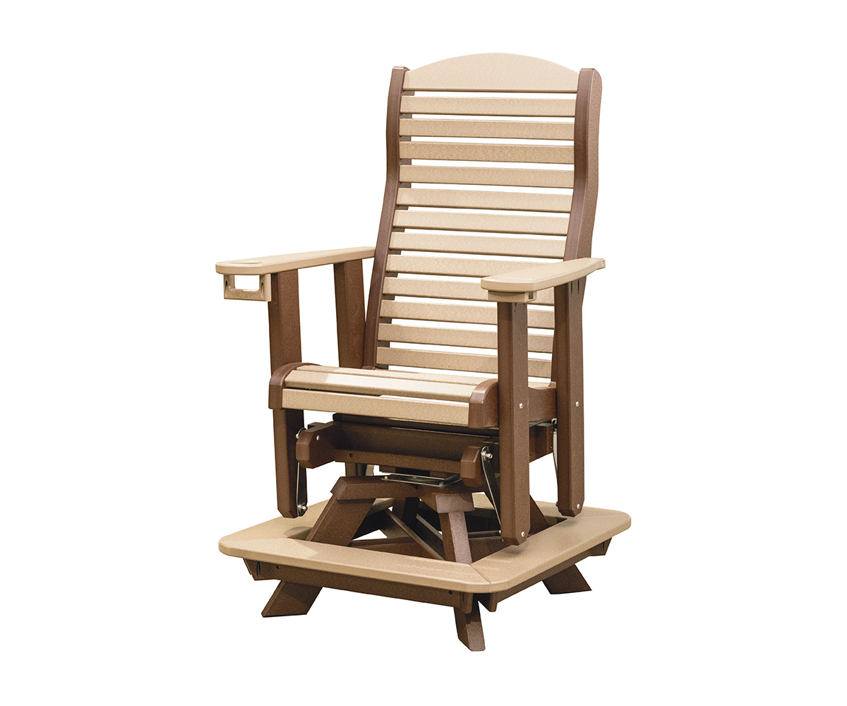 Lumbar Counter Height Swivel Glider