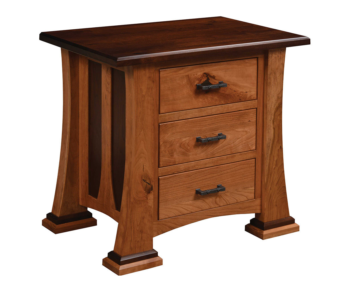 Caledonia 3 Drawer Nightstand