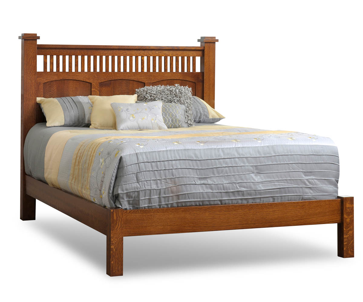 Florentine Mission Bed With Low Footboard