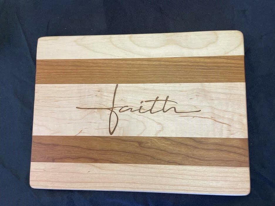 J and J Cutting Board Faith