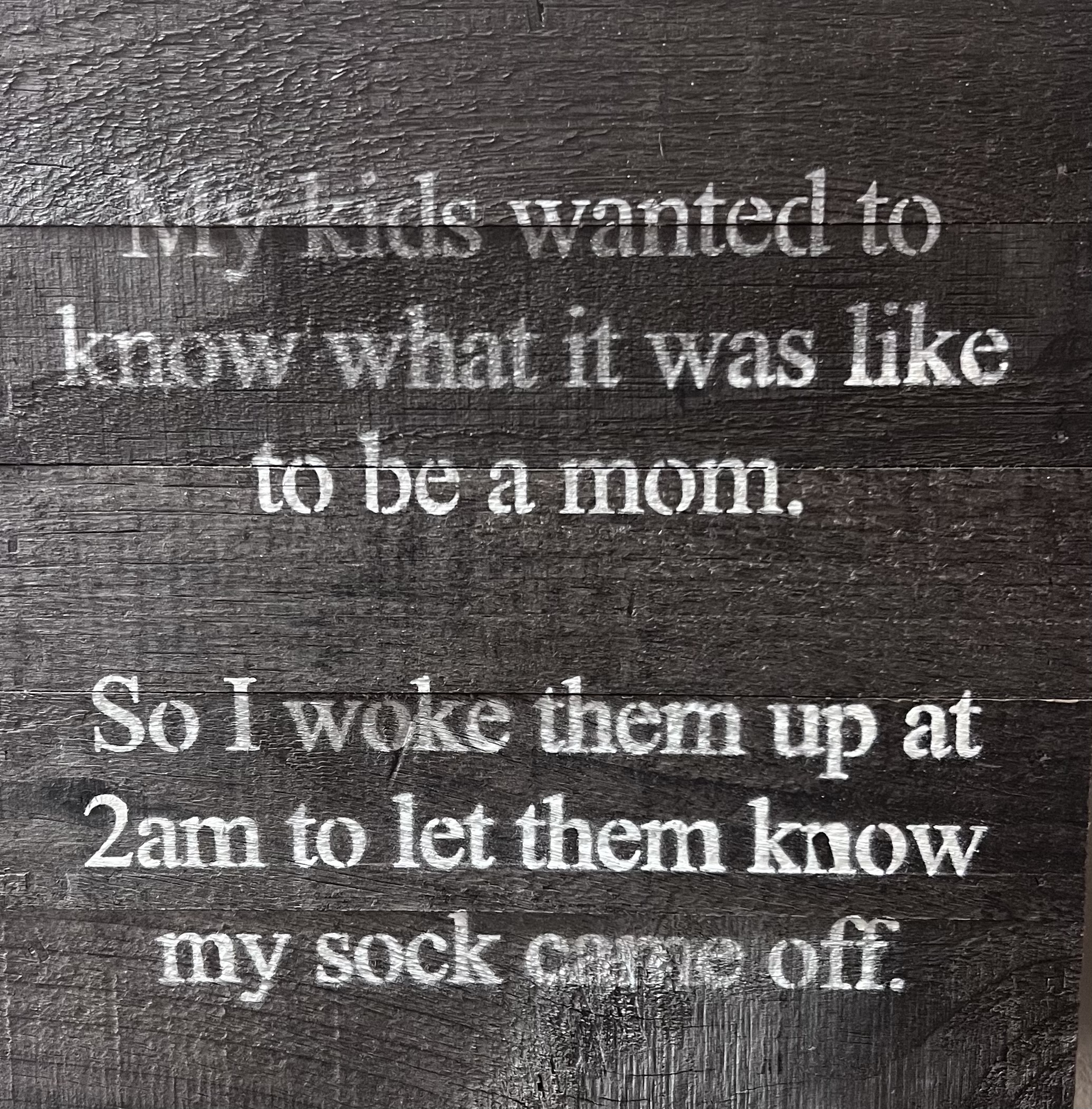 "My Kids Wanted" Reclaimed Wood Sign